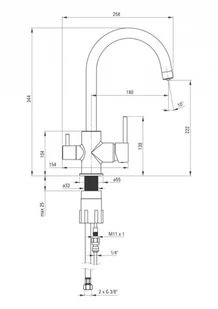 Deante Bateria zlewozmywakowa z podłączeniem do filtra wody BCH N64M - Baterie kuchenne - miniaturka - grafika 6
