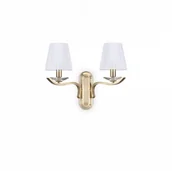 Lampy ścienne - Ideal Lux Kinkiet Pegaso AP2 197708 klasyczna oprawa ścienna w kolorze złotym 197708 - miniaturka - grafika 1