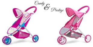 Milly Mally Wózek dla lalek Susie Prestige różowo szary - Wózki dla lalek - miniaturka - grafika 5
