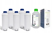 Uzdatniacze wody - DeLonghi Zestaw 5x Filtr wody + Odkamieniacz 500ml - miniaturka - grafika 1