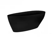 Wanny - Besco Wanna Wolnostojąca Goya Black 140 w zestawie klik-klak biały czyszczony od góry - miniaturka - grafika 1