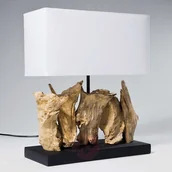 Lampy stojące - KARE Lampa stołowa Nature Vertical, stopa z drewna - miniaturka - grafika 1