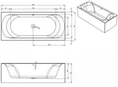 Wanny - Riho Linares Plug & Play 200x90 BD60005 - miniaturka - grafika 1