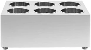 vidaXL Pojemnik na sztućce, 6 przegród, kwadratowy, stal nierdzewna vidaXL - Akcesoria do sztućców - miniaturka - grafika 3