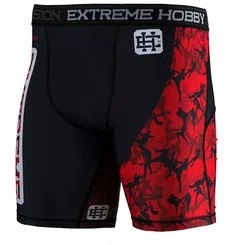 Extreme Hobby Spodenki Vale Tudo, RED WARRIOR, czarny, rozmiar 3XL - Kimona, stroje i obuwie - miniaturka - grafika 2