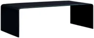Ławy i stoliki kawowe - vidaXL Stolik kawowy, czarny, 98x45x31 cm, szkło hartowane - miniaturka - grafika 1