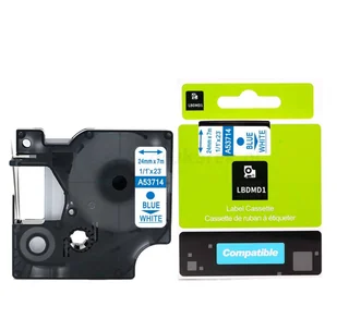 Dymo strefadrukarek.pl Taśma D1 53714 24mm x 7m biała niebieski nadruk - zamiennik | OSZCZĘDZAJ DO 80% - ZADZWOŃ! 730811399 PROMOCJA! D1-53714 - Etykiety do drukarek - miniaturka - grafika 2