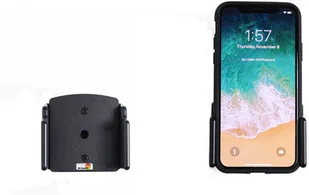 Brodit AB Uchwyt regulowany do Apple iPhone X w futerale lub obudowie o wymiarach: 70-83 mm (szer.), 2-10 mm (grubość) 711013 - Uchwyty samochodowe do telefonów - miniaturka - grafika 5