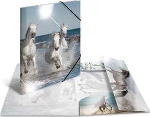 Herma HERMA 19329 na wysoki połysk teczka DIN A4 z tworzywa sztucznego, seria zwierząt, druk teczka z motywem koni, znaki z Eckspanner gumowy, z wewnętrznym, 1 sztuka 19329 - Teczki i skoroszyty - miniaturka - grafika 2