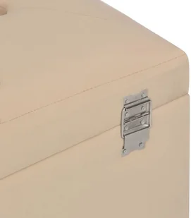 VidaXL Lumarko Ławka ze schowkiem, 80 cm, beżowa, aksamitna 329933 VidaXL - Ławki do przedpokoju - miniaturka - grafika 6