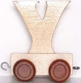 Pociągi dla dzieci - Small Foot Design Wagonik z literą Y Alfabet - miniaturka - grafika 1