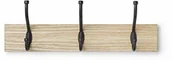 Wieszaki i stojaki - AmazonBasics drewniana garderoba ścienna  3 standardowe haczyki, 34 cm, naturalny - miniaturka - grafika 1
