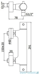 Paffoni Light Bateria natryskowa chrom LIQ168CR | - Baterie umywalkowe - miniaturka - grafika 2
