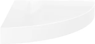 vidaXL vidaXL Narożne półki ścienne, 2 szt., połysk, białe, 25x25x3,8 cm, MDF - Półki do salonu - miniaturka - grafika 5