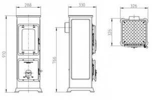Thorma Ekoprojekt 888 88869078 Piec wolnostojący 2,5-7,5kW - Piece wolnostojące - miniaturka - grafika 2