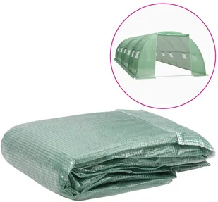 vidaXL Lumarko Zastępcze pokrycie szklarni (24 m), 400x600x200 cm, zielone 316445 - Szklarnie ogrodowe - miniaturka - grafika 2