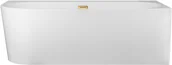 Wanny - Corsan Wanna narożna Intero prawa 160 cm z szeroką krawędzią i wykończeniem złotym 648769 - miniaturka - grafika 1