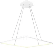 Lampy sufitowe - Mdeco LAMPA wisząca MDECO SLIM/000007/4000/W kwadratowa OPRAWA zwis LED 40W 4000K metalowa ramka biała - miniaturka - grafika 1