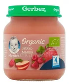 Desery dla dzieci - Gerber ORGANIC Jabłko/Malina po 4 m-cu 125 g - miniaturka - grafika 1