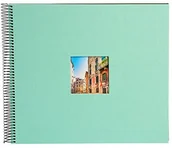 Albumy fotograficzne - Goldbuch GOLDBUCH Spiral Album, Bella Vista, 35 x 30 cm, 40 stron czarne, lnu, Aqua,,,,, 25907 25 907 - miniaturka - grafika 1