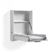 Wyposażenie pokoiku dziecięcego - AJ Produkty Stół do przebierania JOLLER, z materacem, montowany do ściany, biały - miniaturka - grafika 1