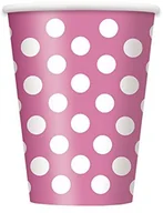Kubki - Unique Party Supplies Kubki papierowe, w kropki, 340 ML, 6 sztuka, różowy (Hot Pink) (37486) - miniaturka - grafika 1