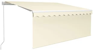 VidaXL Lumarko Ręcznie zwijana markiza z zasłoną, 3x2,5 m, kremowa  3069257 VidaXL - Markizy - miniaturka - grafika 3