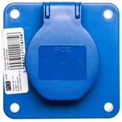 Gniazdka elektryczne - PCE Polska sp. z o.o. Gniazdo tablicowe 10/16A 2P+Z 230V niebieskie IP44 104-8b - miniaturka - grafika 1