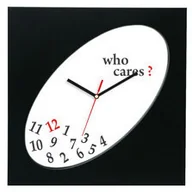 Zegary - Atrix Zegar kwadratowy elipsa czarny who cares$205 ATE2319BWC - miniaturka - grafika 1