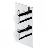 Baterie podtynkowe - Omnires Y1236/KRO CR Termostatyczna bateria prysznicowo-wannowa podtynkowa element natynkowy - miniaturka - grafika 1