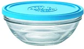 Pojemniki kuchenne - Duralex DURALEX 9066 AM06 Lys salaterki wokół, z pokrywką, szkło przezroczyste/niebieskie 17,2 cm 9066AM06 - miniaturka - grafika 1