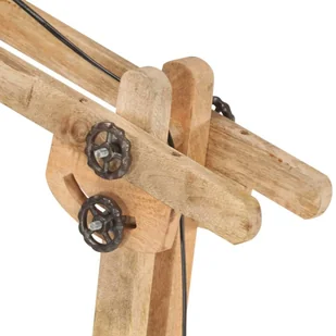 VidaXL Lampa podłogowa, biała, lite drewno mango, E27 320582 VidaXL VidaXL - Lampy sufitowe - miniaturka - grafika 7