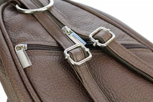 ELKOR (PL) Plecak Skórzany ELKOR (PL) Jowita De Luxe Skóra Naturalna Licowa JASNY CZEKOLADOWY - Plecaki - miniaturka - grafika 7