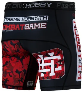 Extreme Hobby Spodenki Vale Tudo, RED WARRIOR, czarny, rozmiar 2XL - Kimona, stroje i obuwie - miniaturka - grafika 3