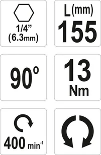 Yato ADAPTER KĄTOWY 155MM 1/4 YT-04631 - Wkręty - miniaturka - grafika 5