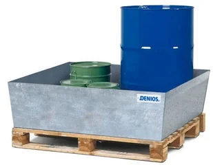 722 DENTA Wanna wychwytowa stal cynkowana bez kraty na 2 beczki po 200 l 1250x1220x330 72279512 79512-uniw - Skrzynki i torby narzędziowe - miniaturka - grafika 2