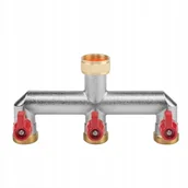 Inne akcesoria do nawadniania - BRADAS Rozdzielacz 3-DROŻNY Gz 3/4 Zawór BR-3134 - miniaturka - grafika 1