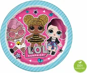 Urodziny dziecka - Unique Talerzyki urodzinowe LOL Surprise - 23 cm - 8 szt. U20905EU - miniaturka - grafika 1