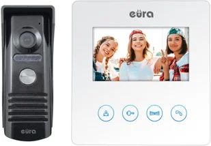 Eura Wideodomofon VDP-52A3 ATIRA biały, ekran 4,3'', obsługa 2 wejść 5905548277318 - Wideodomofony Eura Wideodomofon VDP-52A3 ATIRA biały, ekran 4,3'', obsługa 2 wejść 5905548277318 - Wideodomofony - miniaturka - grafika 1