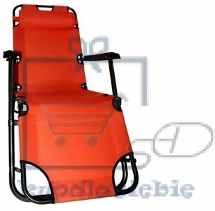 Garthen Leżak ogrodowy w kolorze pomarańczowym - Leżaki ogrodowe - miniaturka - grafika 2