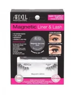 Sztuczne rzęsy i akcesoria - Ardell Magnetic Liner & Lash Accent 002 zestaw Magnetyczne rzęsy Accent 002 1 para+ Magnetyczny eyeliner 2 g Black + Pędzelek do eyelinera 1 szt Black - miniaturka - grafika 1
