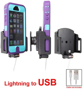 Brodit AB Uchwyt do Apple iPhone 5 & iPhone 5S & iPhone SE w futerale z możliwością wpięcia kabla lightning USB 514437 - Uchwyty samochodowe do telefonów Brodit AB Uchwyt do Apple iPhone 5 & iPhone 5S & iPhone SE w futerale z możliwością wpięcia kabla lightning USB 514437 - Uchwyty samochodowe do telefonów - miniaturka - grafika 1