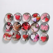 Magnesy - Magnesy Na Lodówkę do tablic Szklane Serca love - miniaturka - grafika 1