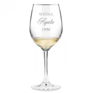 Kieliszki - Murrano Kieliszek szklany do wina grawer z dedykacją dla niej SKIV-005 - miniaturka - grafika 1