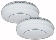 Czujniki czadu, dymu, gazu - Elro 2-częściowy zestaw Connects radiowy czujka dymu FZ5002R sprawdzone zgodnie z normą DIN EN14604 z czujnikiem ciepła - miniaturka - grafika 1