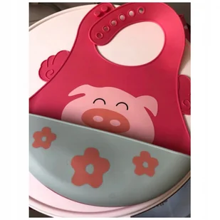 LUXMA Śliniak śliniaczek silikonowy kieszonka SD583Ś SD583Ś - Śliniaki i fartuszki - miniaturka - grafika 4