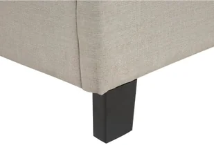 Beliani Łóżko beżowe tapicerowane ze stelażem 180 x 200 cm ROANNE - Łóżka - miniaturka - grafika 7