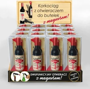 BGtech I LOVE WINE korkociąg z otwieraczem mini butelka "Najlepsze wino z przyjaciółmi&quot 1588859294 - Korkociągi i otwieracze - miniaturka - grafika 2