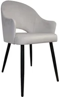 Krzesła - Atos Krzesło JENISEJ VELVET jasno szare nowoczesne z kubełkowym oparciem VELVET-MG39 - miniaturka - grafika 1