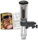 Cyrkulatory do Sous Vide - KitchenBoss KitchenBoss Sous Vide urządzenie do gotowania sous vide, 1100 W, cyrkulacja 360°, zakres temperatur 40-90 ( 0,1°C), wodoszczelność IPX7, wyświetlacz dotykowy LED, w zestawie 10 worków próżniowych A01G300S12D - miniaturka - grafika 1